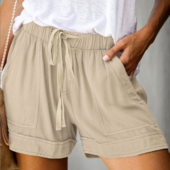 Pants - Summer Khaki Tencel Shorts w/4 Pockets!